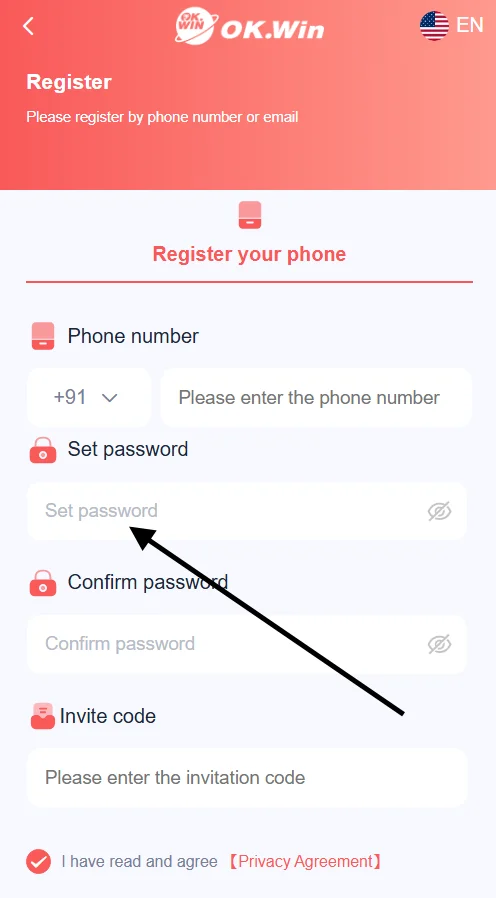 Create a strong password